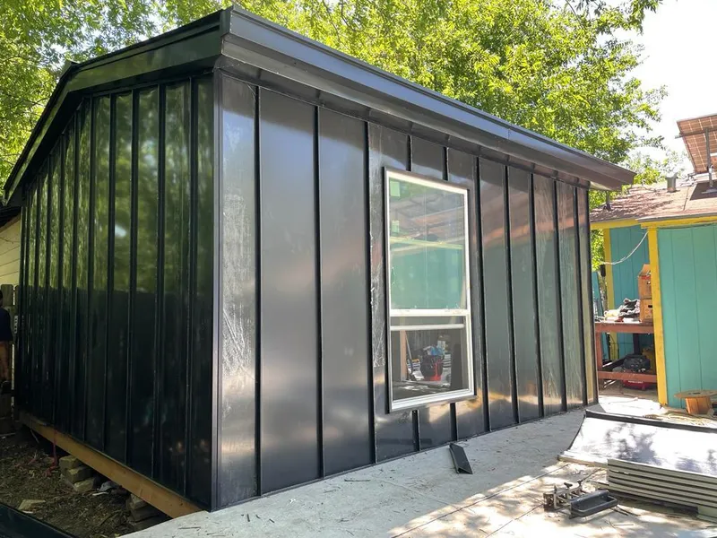 Black standing seam metal wall panels for Metal Roof Installation in Palmyra